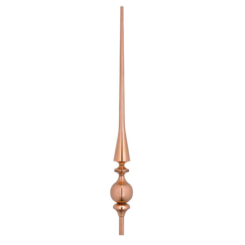 40 in. Aragon Polished Copper Rooftop Finial