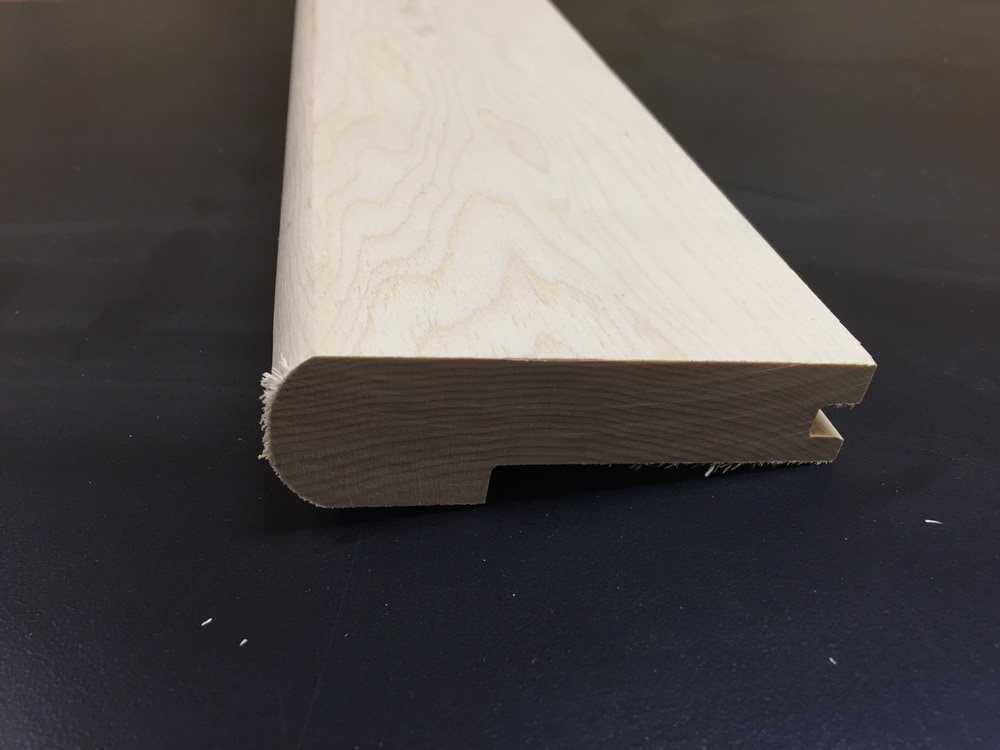 Walking Horse Plank Floor Molding - Unfinished Hardwood Floor Moldings/Stair Nosing / Hard Maple / 1-1/16' X 5.25' / Stair Nosing